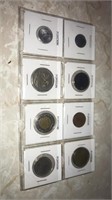 8 foreign coins