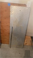 METAL FLOORING FROM TRUCK BED 17x47 , 2 PLYWOOD