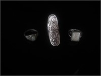 (3) Handmade Silver Fashion Rings