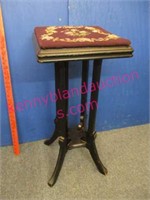 victorian needlepoint stand (30in tall) slender