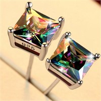 Stud Earrings for Women 925 Silver Plated Jewelry