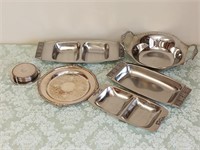 5 METAL & SILVER PLATE SERVING PIECES