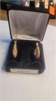 Sterling gold tone earrings marked 925