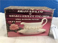 Johann Haviland Bavaria Apple Blossoms Gravy Boat
