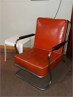Vintage chair & plastic side table