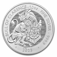 2023 10 Oz Ag Royal Tudor Beasts Bull Of Clarence