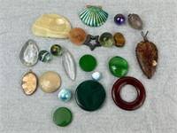 Lot of Marbles, Stones, and Geodes