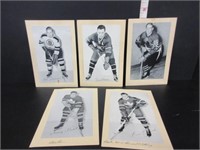 LOT OF 5 OLD BEEHIVE HOCKEY PHOTO CARDS