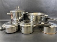 Vintage Tea Kettle, Pots and Strainers