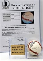 Whitey Ford, Boog Powell + Signed Baseball