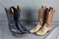 2 Pair of Cowboy Boots Justin