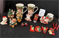 Assorted Christmas + salt and pepper shakers