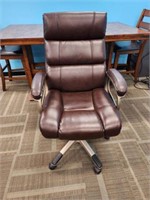 Brown Rolling Office Chair with Arms