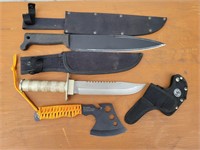 Cold Steel Knife, Survival Kinfe & UST Hatchet