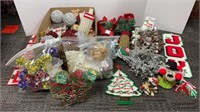 (1) box of Christmas ornaments, small new