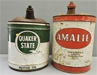 Quaker State Motor Oil & Amalie Fluid Cans