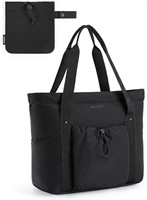 BAGSMART Women Foldable Tote Bag (Black)