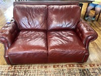 Red Leather Loveseat by USA Premium Leather