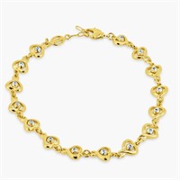 18K YELLOW GOLD 0.12CT DIAMOND BRACELET