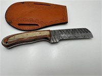 Damascus Knife and Case