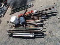 Pallet of Steel Posts, Smooth Wire, Insulators