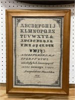 22x16 Framed Sampler Dated 1879 PU ONLY