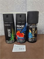 3x Axe body spray