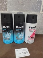 3x Axe body spray