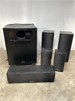 Onkyo surround sound speakers and powered