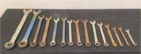 (15) Assorted Combo Wrenches