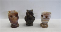 Imperial Glass Brown Slag Glass Owls
