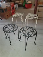 4 Metal Plant Stands/Tables