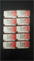 (10) Boxes of Paper Clips- New