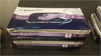 (2) Boxes Purple Nitrile Xtra Gloves- Size Large
