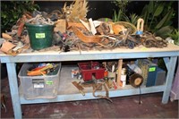 Large Assort. Lot; Rustic Leather Parts, Rope,