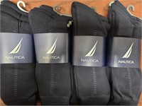 12 PAIRS NAUTICA MEN'S DRESS SOCKS, 9-12