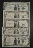 10 Series 1935  $1 Silver Certificates  Circulated