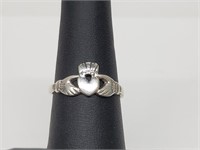 .925 Sterling Silver Claddagh Toe Ring