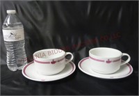Vintage Over & Back Tea Cups & Saucers
