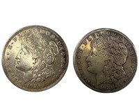 (2) 1921 XF Morgan Silver dollars
