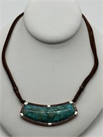 Barse Sterling & Copper Turquoise Necklace