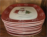 Lot of 9 Christmas plates