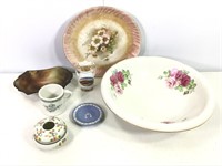 7 Vintage China / Pocelain Plates, Bowls, Vases+