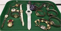 Tray assorted ladies wrist watches includes