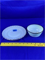 2pc Fire King saucer and bowl