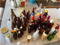 LARGE lot of vintage bottles