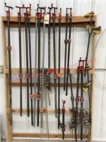 Large Lot of Pipe Clamps and other