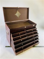 Wooden shop tool chest