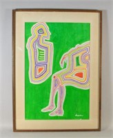 TWO  ABSTRACT FIGURES, C.1970's