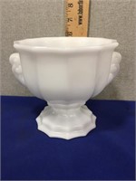 EO Brody Milk Glass Vase/Urn J2537